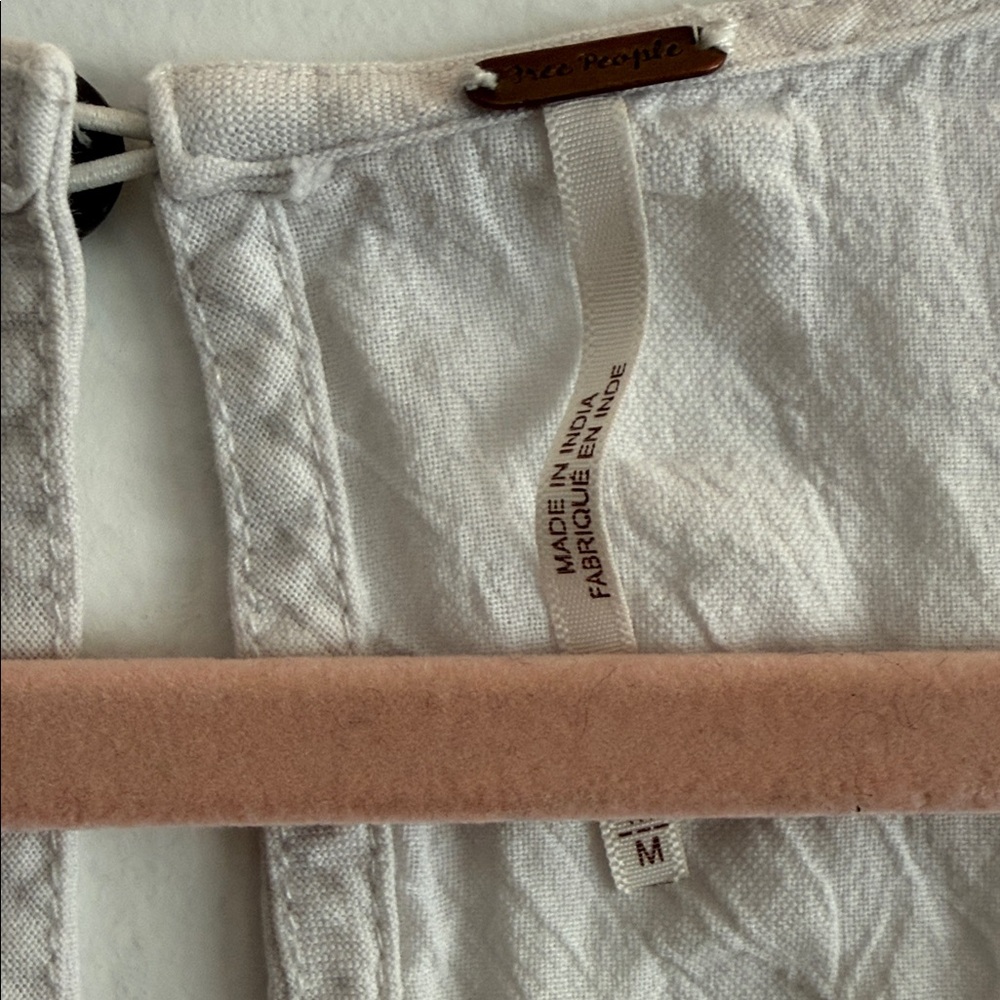 Free People Size Medium Free-est Natalya Solid Midi Dress in Ivory - Picture 10 of 16